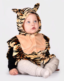 Den Goda Fen Verkleedkledij Tijger - Mini cape met capuchon - 86-110cm - 1-4 jaar - Multi