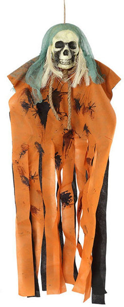 Halloween/horror thema hang decoratie spook/skelet - enge/griezelige pop - 100 cm