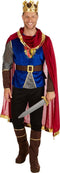 dressforfun Herenkostuum koning - Shirt met wapenschild - Rode cape en kroon - M