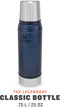 Stanley Classic Legendary Bottle 0,75L | Nightfall | Thermosfles houdt 20 uur warm of koud | Vaatwasserbestendig | Roestvrijstalen Thermoskan | Lekvrij | BPA-Vrij