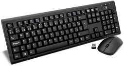 V7 Wireless Keyboard and Mouse Combo - Draadloos - QWERTY Spaans - Zwart
