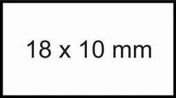 Prijsetiket 11x18mm Sato PB1 afneembaar wit | 50 stuks