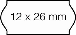 Prijsetiket 12x26mm Open-Data C6 afneembaar wit | 36 stuks