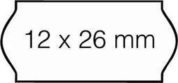 Prijsetiket 12x26mm Open-Data C6 afneembaar wit | 36 stuks