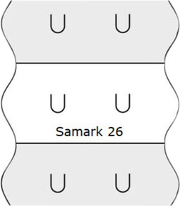 Prijsetiket 12x26mm Sato Samark afneembaar wit | 36 stuks