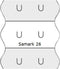 Prijsetiket 12x26mm Sato Samark afneembaar wit | 36 stuks