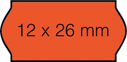 Prijsetiket 12x26mm Sato Samark permanent fluor rood - 36 stuks
