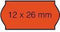 Prijsetiket 12x26mm Sato Samark permanent fluor rood - 36 stuks
