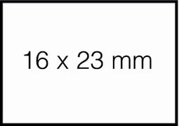 Prijsetiket 16x23mm Sato Duo 20 afneembaar wit | 50 stuks