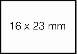 Prijsetiket 16x23mm Sato Duo 20 afneembaar wit | 50 stuks