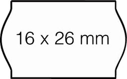 Prijsetiket 16x26mm Open-Data S14/Sato Judo afneembaar wit | 36 stuks