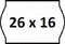 Prijsetiket 16x26mm Open-Data S14/Sato Judo permanent wit - 36 stuks