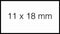 Prijsetiket 18x10mm Sato PB1 permanent wit - 50 stuks