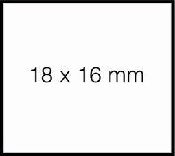 Prijsetiket 18x16mm Sato Duo 16 afneembaar wit | 50 stuks