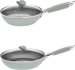 Primecook - Pannenset 'Angela' - 2 koekenpannen Ø 20, 28 cm met deksels - PFAS-vrij - inductie - beste koop