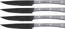 Primecook - Set van 4 gekartelde steakmessen 13cm - Titan Ecoshield beschermlaag - Paperstone handvat