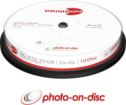 Primeon 2761312 Blu-ray BD-R DL disc 50 GB 10 stuk(s) Spindel Bedrukbaar