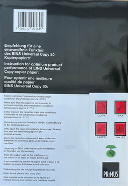 Primus kopieerpapier - printpapier wit A4 80 gram 2500 vel 1 doos met 5 pakken a 500 vel