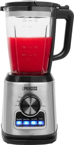 Princess 01.212094.01.001 Blender Solid Pro - 1400 W - 6 RVS messen- 1.75 Liter - Glazen kan