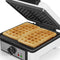 Princess 132397 Wafelijzer – 2 Belgische wafels – 4x7 - Regelbare thermostaat - Anti aanbaklaag - 1200 Watt – Wit - Gaufrier