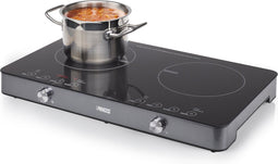 Princess 303011 Dubbele Inductie Kookplaat – Vrijstaand - Digitaal - LED-display – 3100 Watt – Zwart