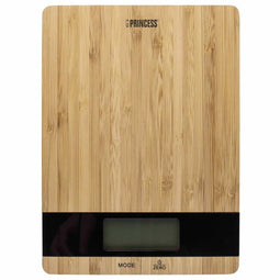 Princess 492944 Keukenweegschaal – Digitaal - Stijlvol bamboe – 1g tot 5kg - Tarra functie