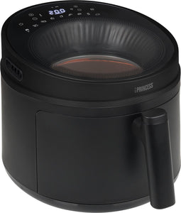 Princess Airfryer XL - Cyclonic Vision - 5L Heteluchtfriteuse - PFAS vrij - Skylight Kijkvenster en Digitaal Display - 8 Programma's en 1500W - Inclusief Grillrek en Shake Reminder - 182270