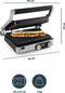 Princess Digital Grill Master Pro 117310 – 2 regelbare thermostaten – Grill apparaat - Tosti apparaat - Contactgrill - Groot bakoppervlak - Digitaal bedieningspaneel - Uitneembare platen - 2000W