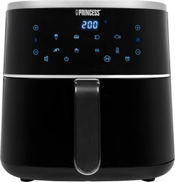 Princess Digitale Airfryer 182238 - PFAS vrij - Groot 4 Liter - Heteluchtfriteuse - Zwart - Digital Touchscreen - 8 Automatische Programma's - Inclusief in hoogte verstelbaar Grillrack