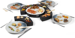 Princess Dinner4All Circle 103070 - Gourmetstel - Grill & Bakplaat - 4 Personen - Extra lang 2 meter snoer