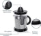 Princess Duo Juicer 201975 - Citruspers - 2 maten perskegels - Directe uitloop - RVS