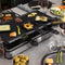 Princess Gourmetstel 162645 - Raclette 8 Personen - Regelbare thermostaat - 1400W - 2 meter snoer - Omkeerbare Bakplaat - 8 pannetjes - RVS