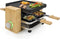 Princess Gourmetstel 162950 - Raclette Pure 4 personen - Grill & Bakplaat - Inclusief 4 pannetjes - Regelbare thermostaat - 800W - 2 meter snoer - Anti-aanbaklaag - Bamboe