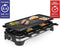 Princess Gourmetstel XL 162650 - Raclette 10 personen - Grill & Bakplaat - Groot 49x21cm - 2 meter snoer - Regelbare thermostaat - 1500W - Zwart - 10 pannetjes
