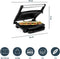 Princess Panini Grill Pro 112425 – Tosti apparaat - Contactgrill - Grill apparaat - Groot bakoppervlak 30x27 – Instelbare thermostaat