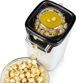Princess Popcornmachine 292986 – Popcornmaker – Klaar in 2 minuten - zonder olie - 1100W - Met navulopening