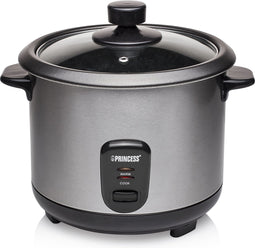 Princess Rijstkoker 271968- 1 Liter - 4 tot 6 personen - droogkookbeveiliging en warmhoudfunctie - RVS