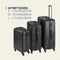 Princess Traveller PT01 Scale - Reiskoffer met geintegreerde weegschaal - Pitch Black - M - 66cm