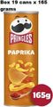 Pringles Paprika Doos 19 bussen x 165 gram