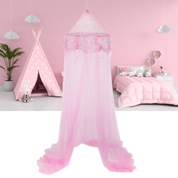 Prinsessen Klamboe kinderkamer - Klamboe Baby kamer - Klamboe 1 persoons - Voor boven bed - Roze - 60 x 60 x 250 Cm