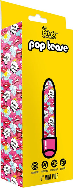 PRINTS CHARMING POP TEASE 5" MINI VIBE KISS ME PINK