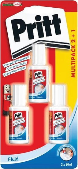 Pritt Correctievloeistof - 2+1 Gratis - 60 ml - Correctie vloeistof