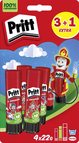 Pritt Lijmstift Value 22 Gram | Pritt Lijmstick & Plakmiddel | School & Kantoor Lijmstift | Makkelijk & Milieuvriendelijk te gebruiken Lijmstift.