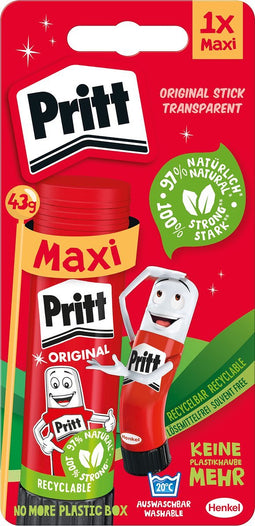 Pritt Original 43 g Box | Pritt Original 43 g | Pritt Lijmstick & Plakmiddel | School & Kantoor Lijmstift | Makkelijk & Milieuvriendelijk te gebruiken Lijmstift.