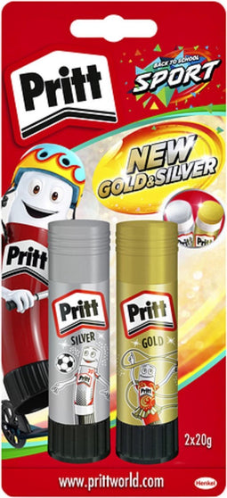 Pritt Stick12x2x20g Gold&Silver 2 pcs Blistercard
