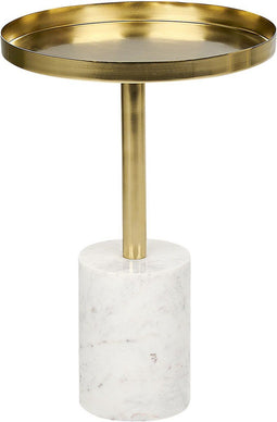 Bijzettafel goud/wit CAMELO