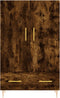 vidaXL - Hoge - kast - 69,5x31x115 - cm - bewerkt - hout - gerookt - eikenkleurig