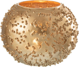 J-Line kaarshouder Lise - glas - goud - small