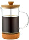 Items Cafetiere French Press koffiezetter - 600 ml - bamboe - koffiezetapparaat - voor verse koffie - 16 x 9 x 18 cm