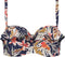 CYELL Botanic Beauty - bikinitop - voorgevormde cups en beugel - Dierenprint Donkerblauw